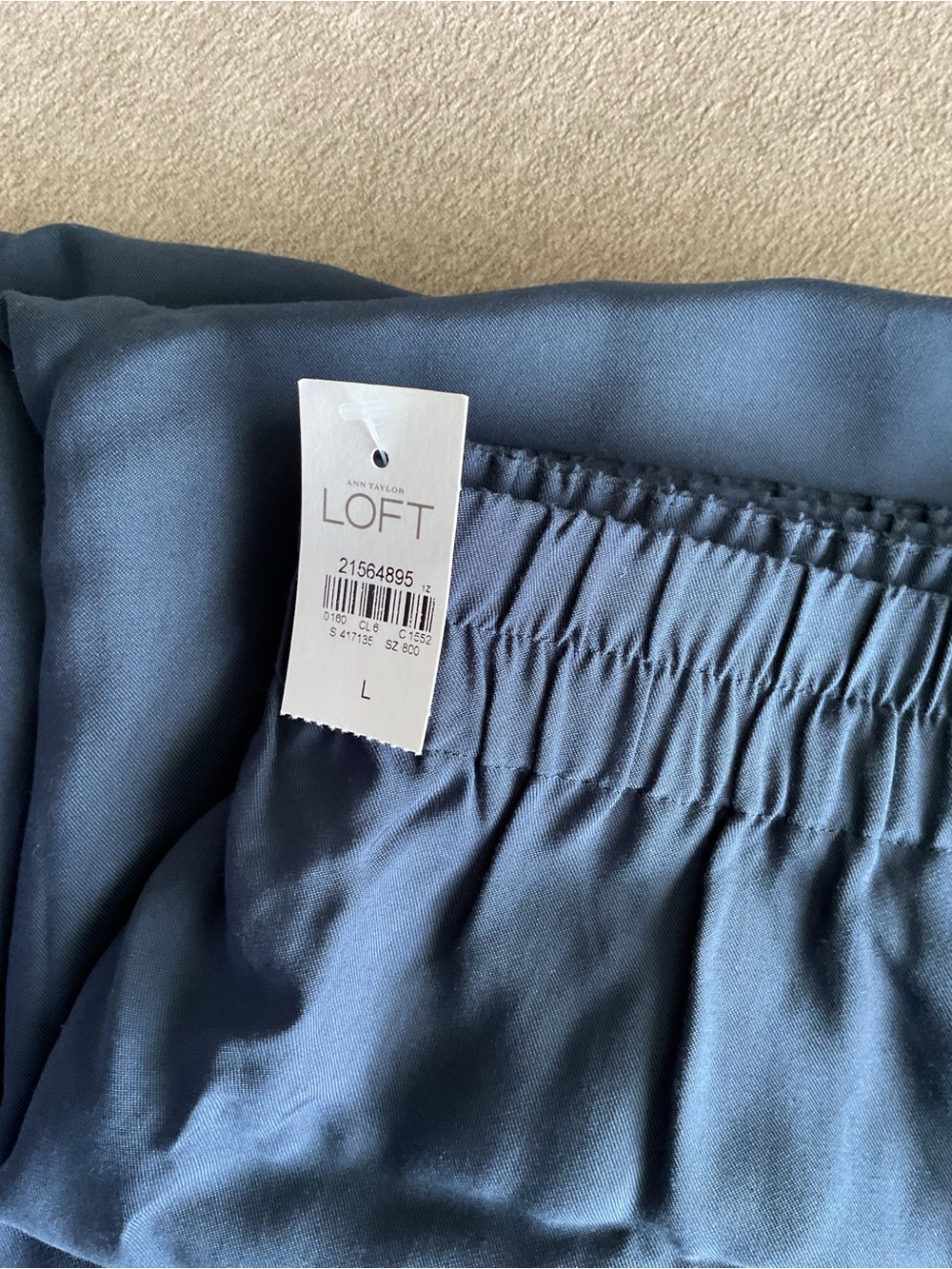 LOFT. Elegant Navy Blue Women's Skirt. SIZE L - Picture 11 of 11